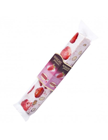 Outlet del dolce Quaranta - STECCA DI TORRONE QUARANTA TENERO VARIEGATO FRAGOLA 100G