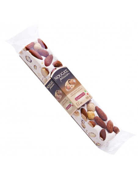Outlet del dolce Quaranta - STECCA DI TORRONE TENERO CON MANDORLE E NOCCIOLE 100G