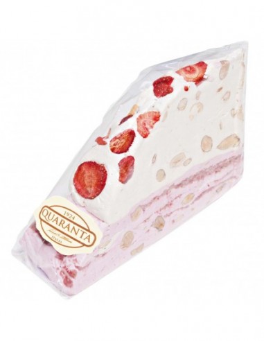 FETTA DI TORRONE MORBIDO CON FRAGOLE QUARANTA 165g