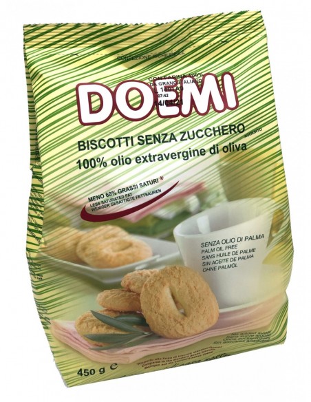 Outlet del dolce Quaranta - BISCOTTI SENZA ZUCCHERO CON OLIO EXTRAVERGINE DI OLIVA 450 G DOEMI