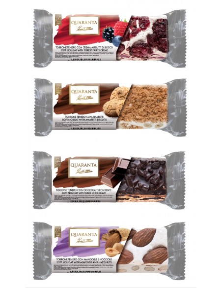 Outlet del dolce Quaranta - MINI STECCHE MANDORLA FRUTTI DI BOSCO QUARANTA 50 G