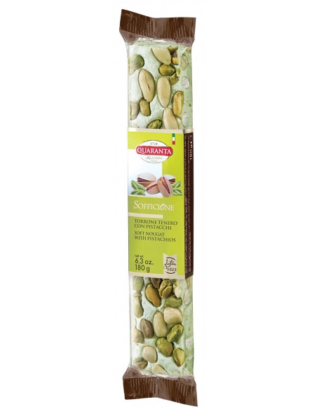 Outlet del dolce Quaranta - STECCA TORRONE TENERO QUARANTA PISTACCHIO 180 G