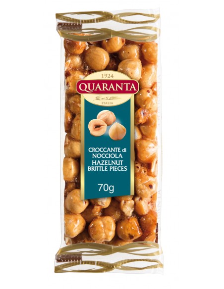 Outlet del dolce Quaranta - BARRETTA CROCCANTE NOCCIOLA QUARANTA 70g