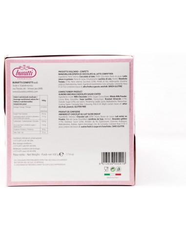 VASSOIO MANDORLA E CIOCCOLATO ROSA INCARTATI 500G