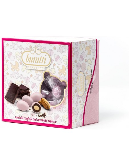 VASSOIO MANDORLA E CIOCCOLATO ROSA INCARTATI 500G