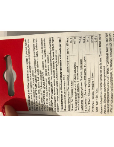 Outlet del dolce Quaranta - STRISCIA FRAGOLE marshmallow CASA DEL DOLCE