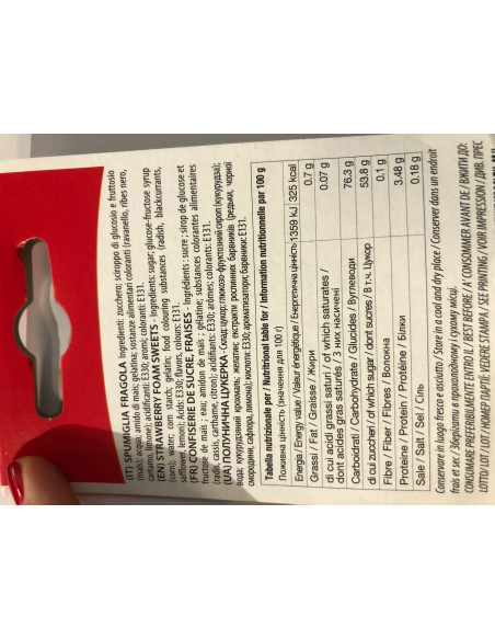 Outlet del dolce Quaranta - STRISCIA FRAGOLE marshmallow CASA DEL DOLCE