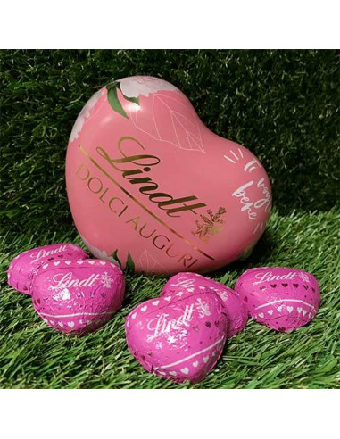 LATTA CUORE ROSA CON LINDOR