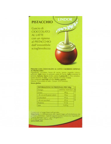 SACCHETTO LINDOR PISTACCHIO 300g