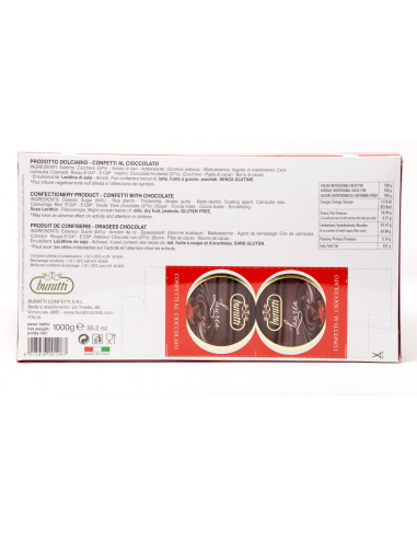 CONFETTI CIOCCOLATO ROSSI BURATTI 1Kg