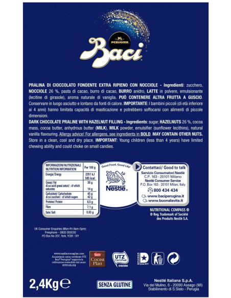 TUBO BACI PERUGINA CON MESSAGGI 87,5g NESTLE