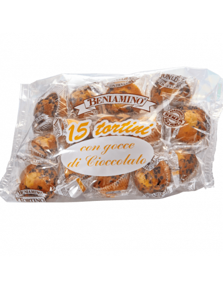 TORTINI GOCCE DI CIOCCOLATO 15PZ BENIAMINO