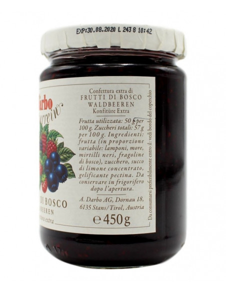 CONFETTURA EXTRA FRUTTI DI BOSCO 450g D'ARBO