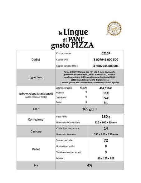 LINGUE DI PANE ROSMARINO PAN DI MASSI 165g