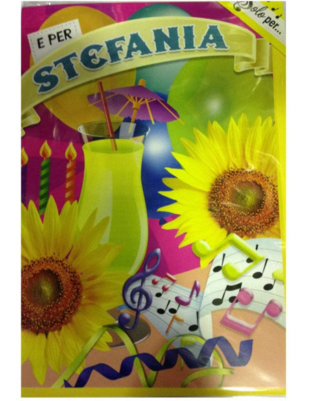 BIGLIETTO MUSICALE NOME STEFANIA