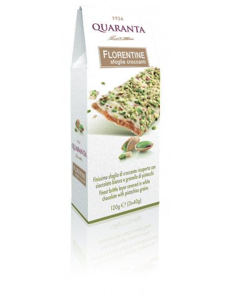 FLORENTINE SFOGLIE CROCCANTI AL PISTACCHIO QUARANTA 120g