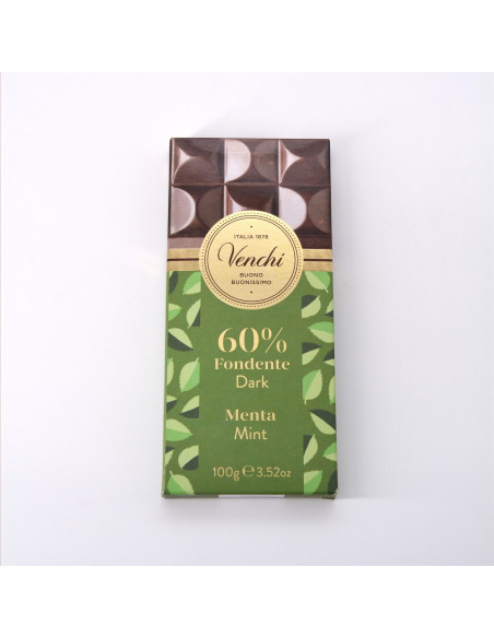 TAVOLETTA DI CIOCCOLATO FONDENTE 60% ALLA MENTA VENCHI