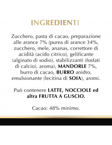 TAVOLETTA EXCELLENT FONDENTE ARANCIA 100 G