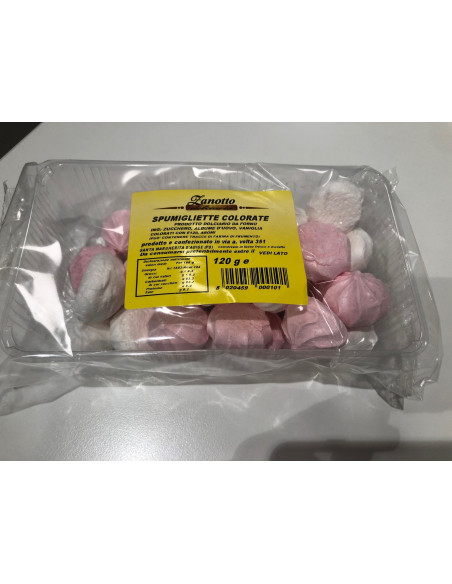 Outlet del dolce Quaranta - MERINGHE BIANCHE E ROSA 120G