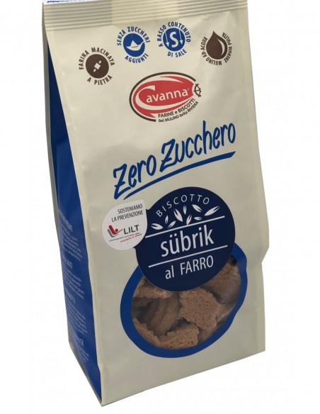 BISCOTTI ZERO ZUCCHERO FARRO 350g CAVANNA