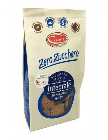 BISCOTTI CAVANNA ZERO ZUCCHERO INTEGRALE 350G