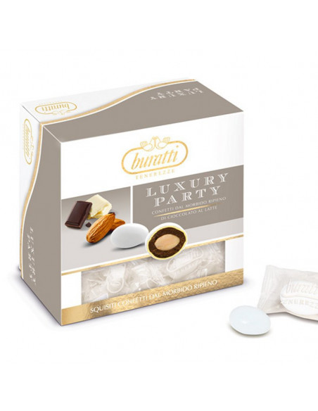 Outlet del dolce Quaranta - VASSOIO CONFETTI MANDORLA PRE-INCARTATI 500G BIANCHI