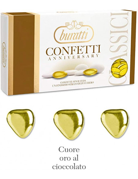Outlet del dolce Quaranta - CONFETTI CUORICINO ORO BURATTI