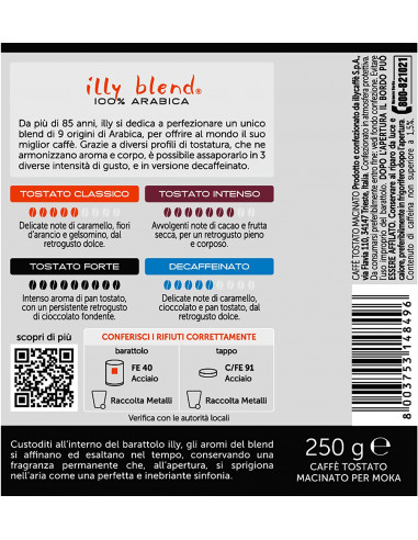 CAFFE' TOSTATO FORTE PER MOKA ILLY