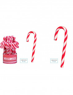 MANICO OMBRELLINO DI NATALE  COLORATO maxi 17cm