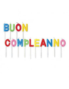 CANDELINA scritta BUON COMPLEANNO
