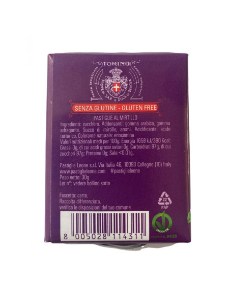 PASTIGLIE LEONE MIRTILLO 30g