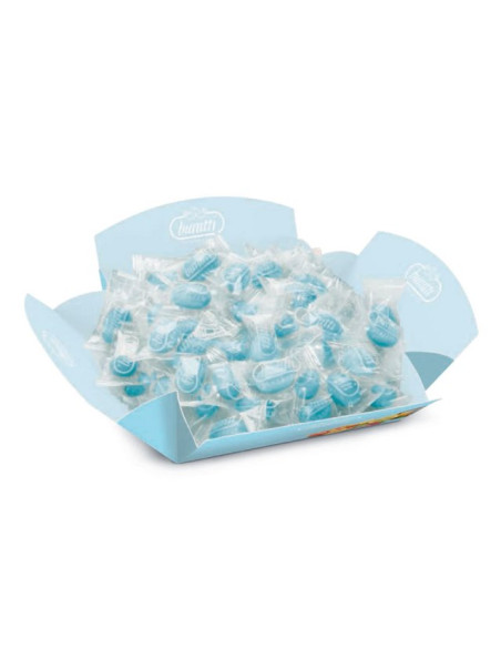 VASSOIO CONFETTI MANDORLA E CIOCCOLATO AZZURRI INCARTATI 500G