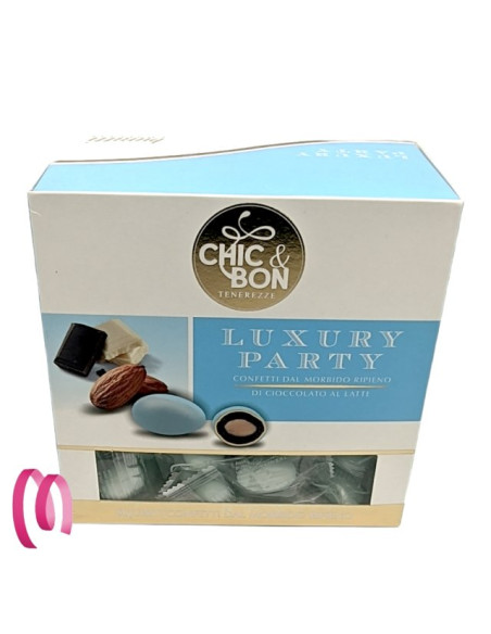 VASSOIO CONFETTI MANDORLA E CIOCCOLATO AZZURRI INCARTATI 500G