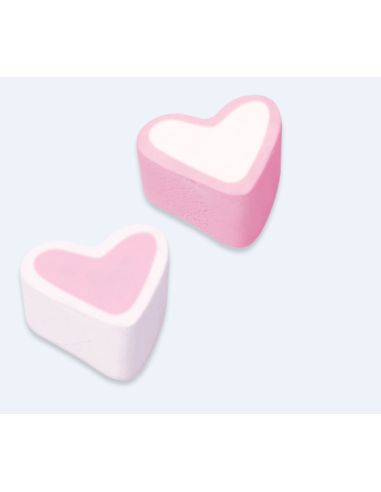 BUSTA 1Kg MARSHMALLOW ROSA CUORE FINI