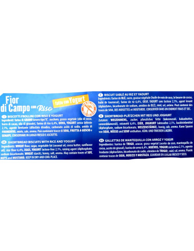 BISCOTTI DI RISO E YOGURT, 250G.