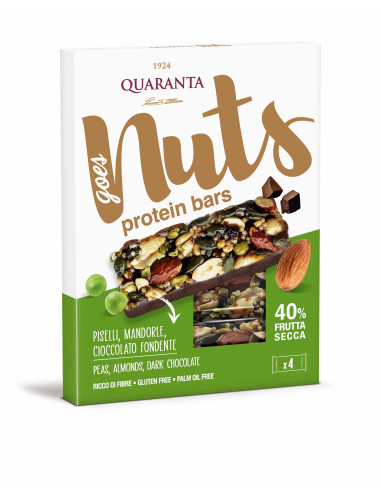BARRETTE PROTEICHE PISELLI NUTS QUARANTA