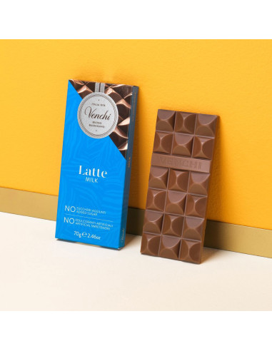 TAVOLETTE DI CIOCCOLATO AL LATTE NO ZUCCHERI 70g