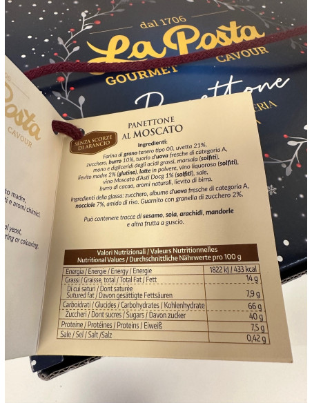 PANETTONE MOSCATO 1Kg LOCANDA DELLA POSTA