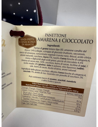 PANETTONE AMARENA E CIOCCOLATO 1Kg