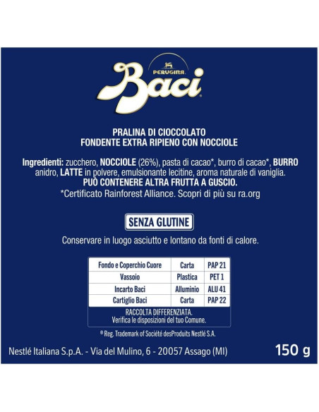 PELUCHE SCOIATTOLO CON TUBO BACI PERUGINA 37,5g