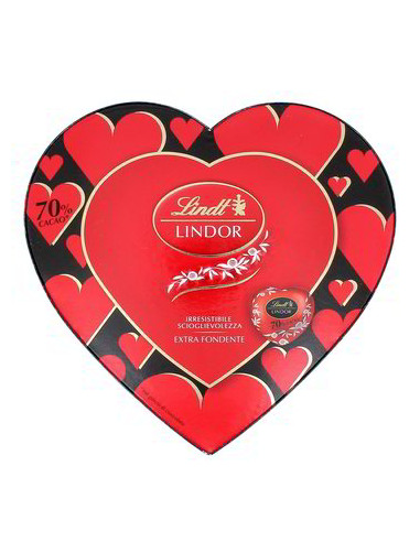 SCATOLA CUORE LINDT CON LINDOR FONDENTE