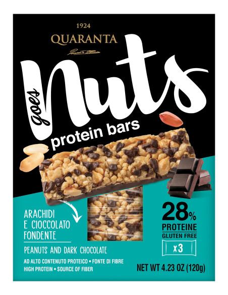BARRETTE PROTEICHE ARACHIDI E CIOCCOLATO QUARANTA
