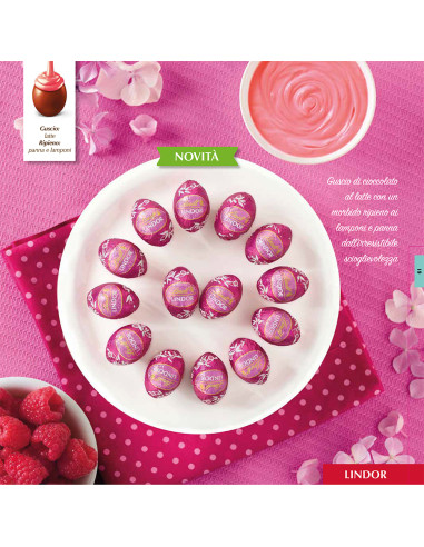 Outlet del dolce Quaranta - OVETTI LINDT PANNA lampone 300g