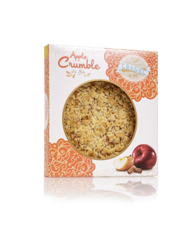 TORTA CRUMBLE MELA E CANNELLA 350g
