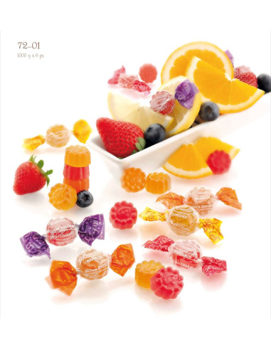 CARAMELLE GELEE ROSSELLA SENZA ZUCCHERO FRUTTA 500g