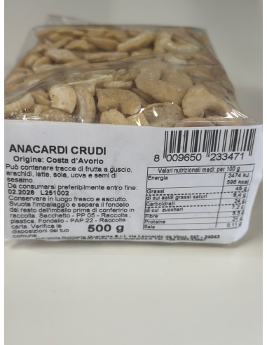 SACCHETTO ANACARDI 500g
