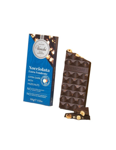 TAVOLETTE DI CIOCCOLATO NOCCIOLATA EXTRA FONDENTE NO ZUCCHERI