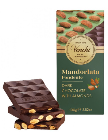 TAVOLETTE DI CIOCCOLATO MANDORLATA FONDENTE