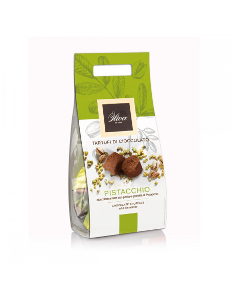 TARTUFI DI CIOCCOLATO AL PISTACCHIO 160g DULCIOLIVA