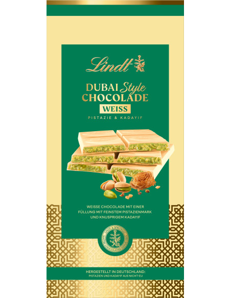 TAVOLETTA AL CIOCCOLATO BIANCO DUBAI LINDT 100g
